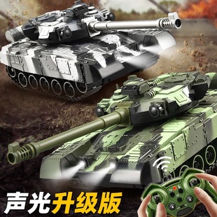 Cross-Border Remote Control Tank Simulation Can Fire Against Tiger Armored Vehicle Tracked Model Children's New Toy Car