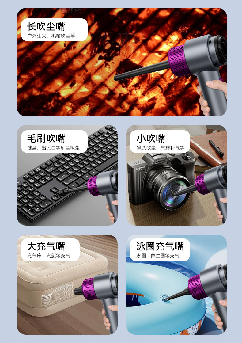 High-power car vacuum cleaner car wireless charging car home wet and dry wholesale mini vacuum cleaner