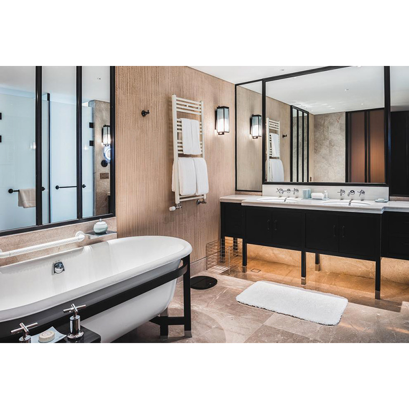 Villa Solid Furniture Customization Hotel Bed Hotel Bed Batch Design Natural Veneer Hotel Furniture Engineering Design