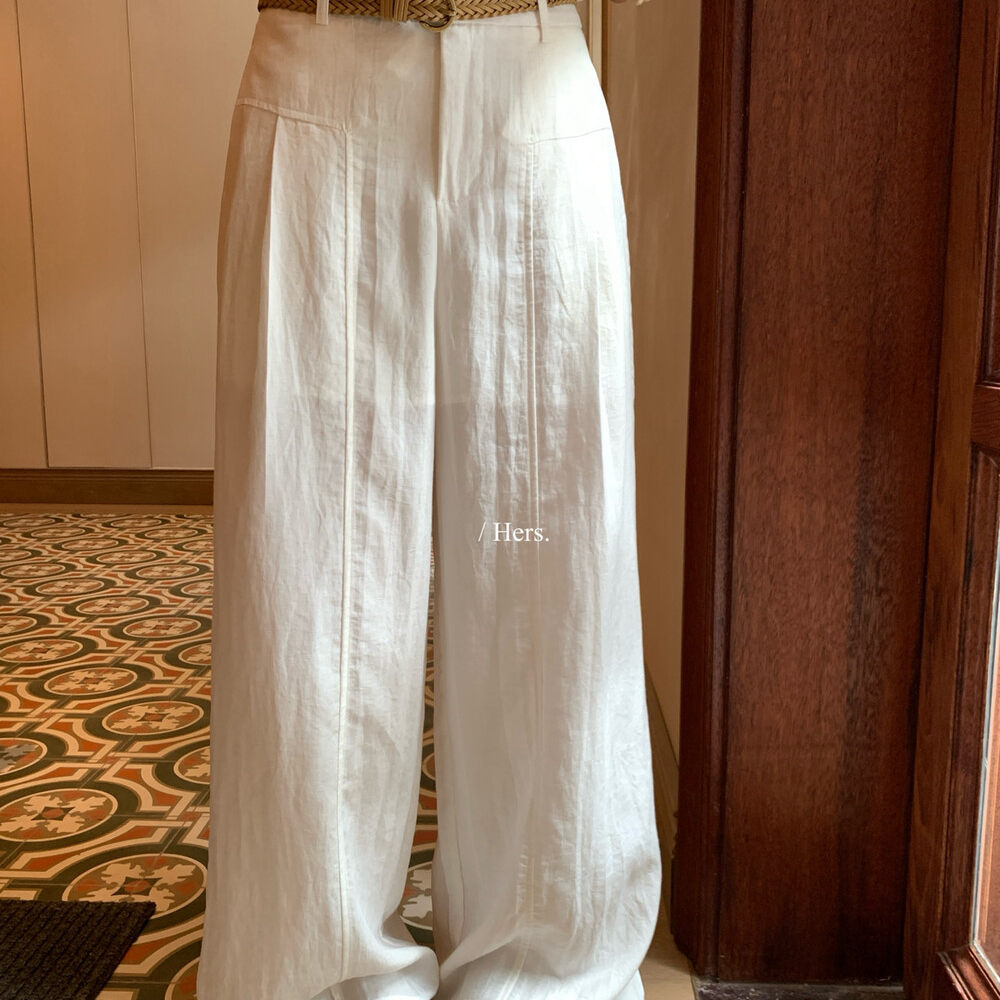 Quần culottes nữ ống rộng cạp cao phong cách cổ điển — màu đen, Màu cà phê, màu trắng, màu kaki