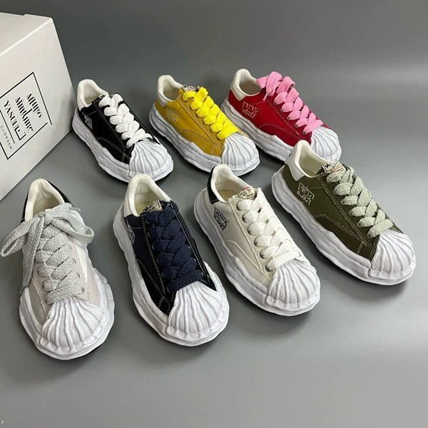 Miyazaki Kyouyu Dissolve Shoes Shell Toe Unisex MMY Спортивные парусиновые повседневные кроссовки в студенческом стиле на толстой подошве, увеличивающие рост.