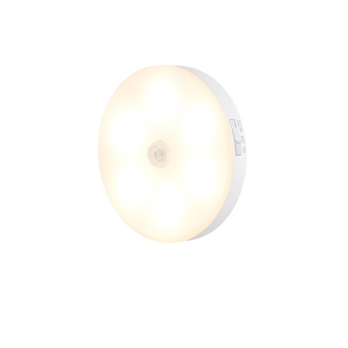Delixi human body induction led night light rechargeable self-adhesive atmosphere light bedroom sleep bedside lamp baby eye protection