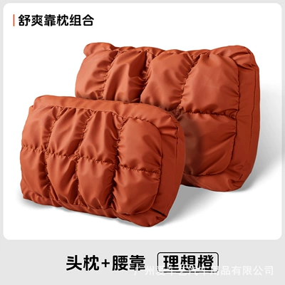 Waist support, 2025 New Car Universal Headrest - ideal-orange-bubble-headrest-lumbar-support-combination-1-set