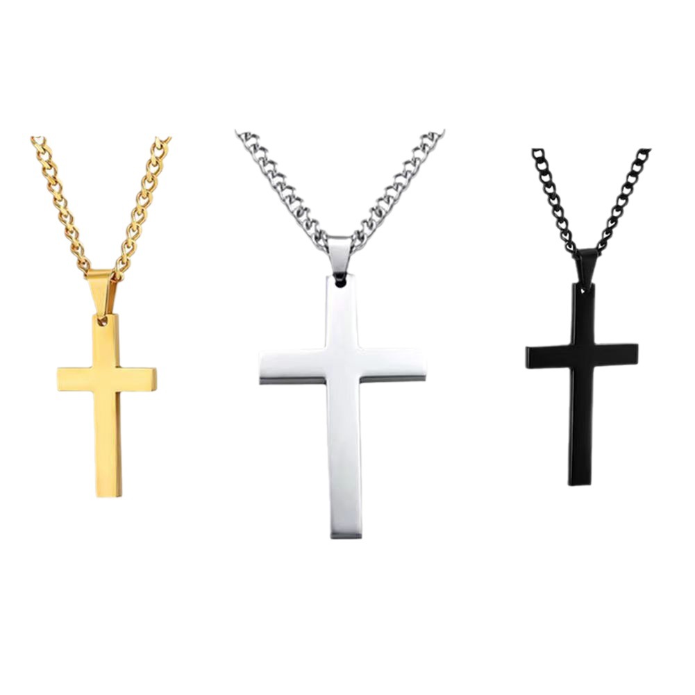 Cross Necklace Black
