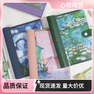 Vintage Oil Painting Loose-leaf Book Transparent Soft Shell Removable Notebook b5 Journal for College Students to Study for Postgraduate Entrance Examination