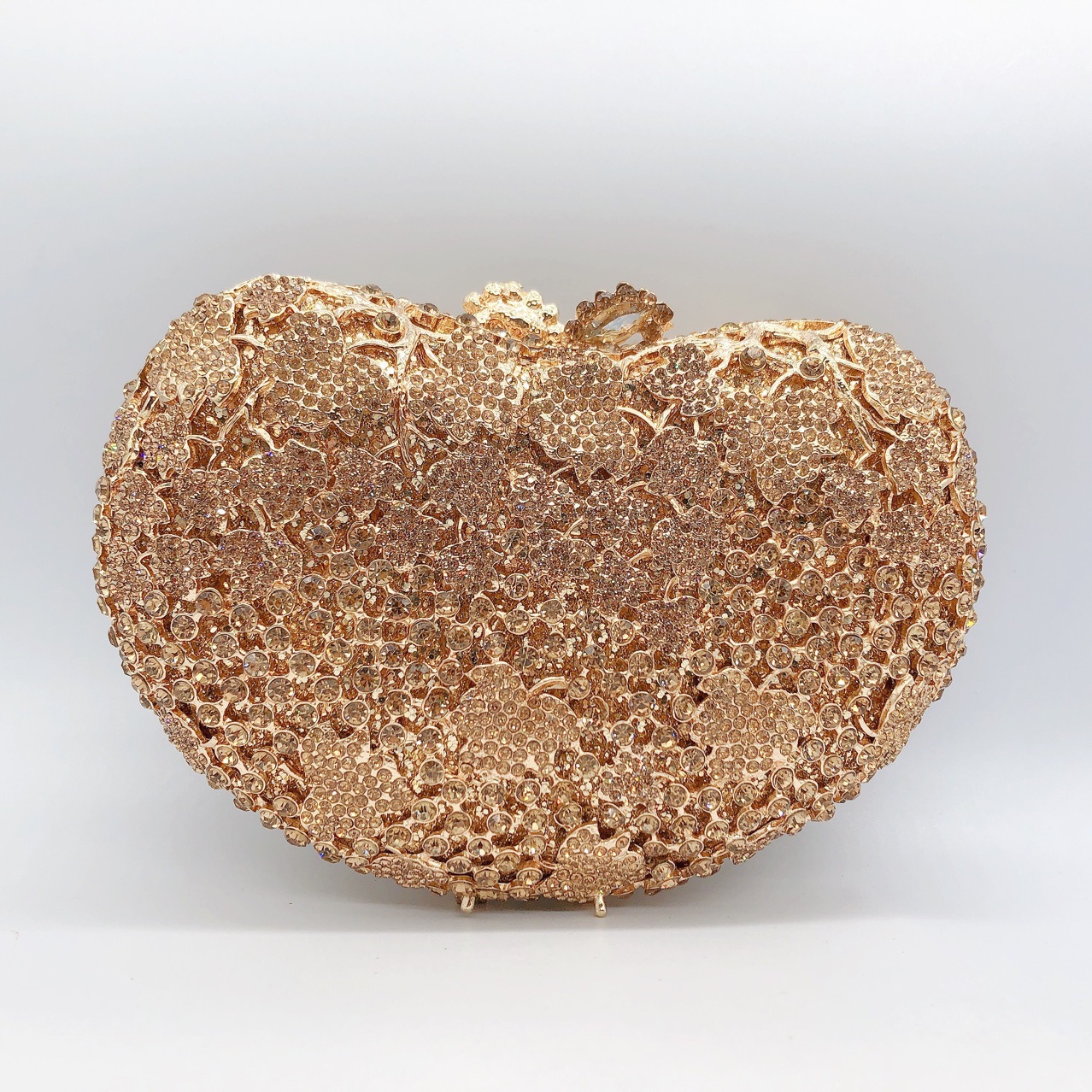 Nuevo paquete de diamantes de hoja de uva transfronteriza bolsas de caju bolsas de banquete de diamantes europeas y estadounidenses bolsas de vestido de mano clutch