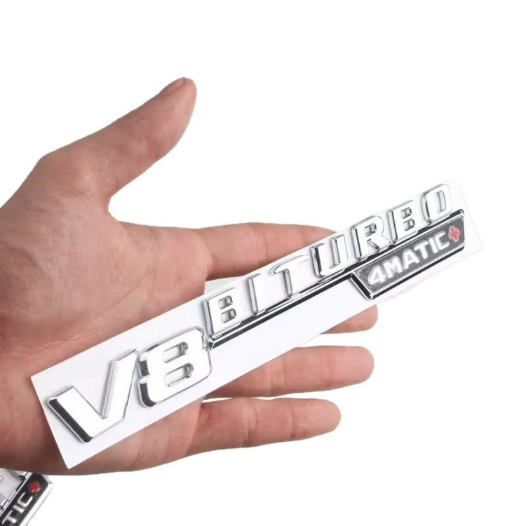 Suitable for Mercedes-Benz Modified Amg Fender Side Label V8 Biturbo4Matic+ Door Label Fender Car Sticker