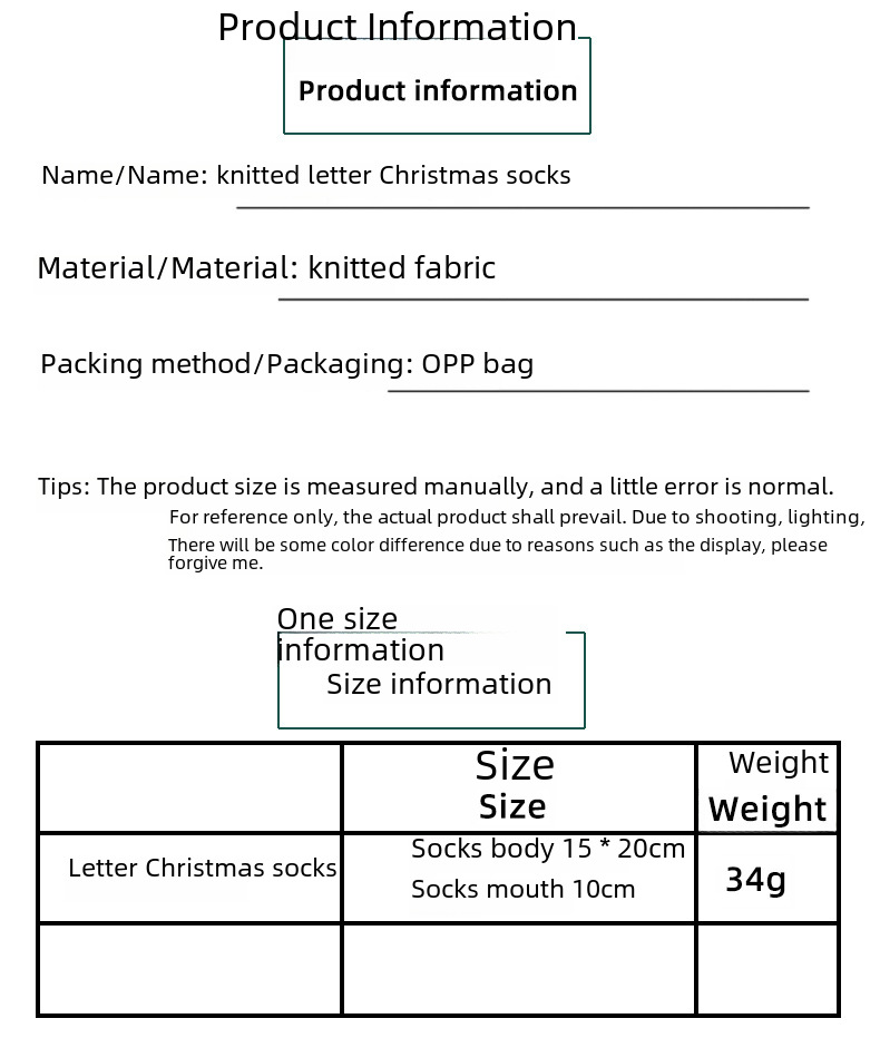 Kannerdagsbedürfnisser dekorativ gestrickte Socken Wollossocken gestickte Kanner-Séissegkeeten-Cadeau-Tütchen Bréif Chrëschtsocken-Cadeau-Tütchen_voghion.com