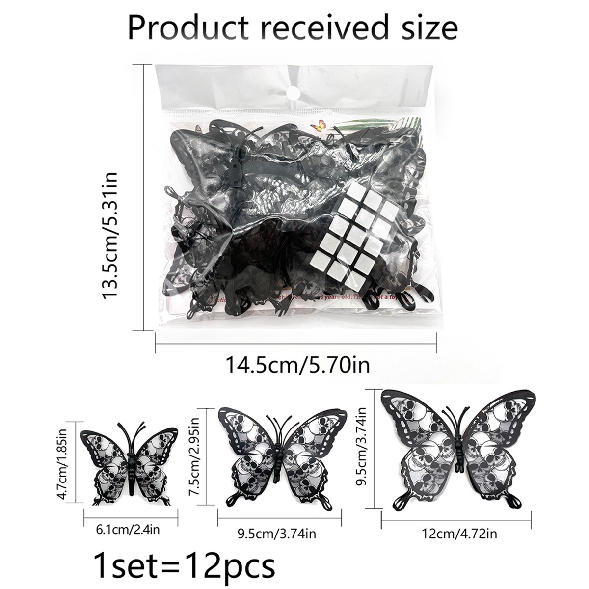 Adesivos de parede de borboleta 3d para sala e quarto_voghion.com