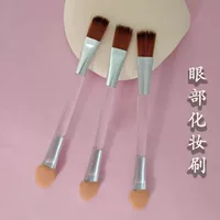 Двусторонние тени для век, одноразовая прозрачная ручка, губка для теней, новая кисть для макияжа, латексная палочка для теней для век