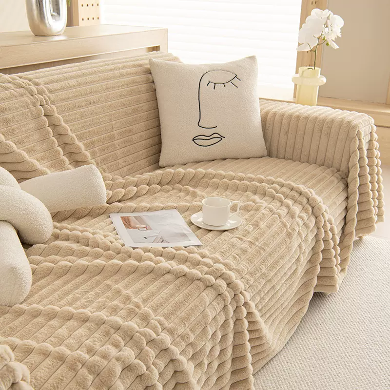 冬季仿兔毛沙发巾柔软舒适可机洗沙发巾不变形沙发巾支持代发批发