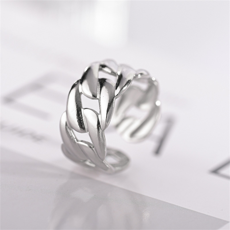 Fashion Plant Heart Shape Snake Titanium Steel Open Ring 1 Piece