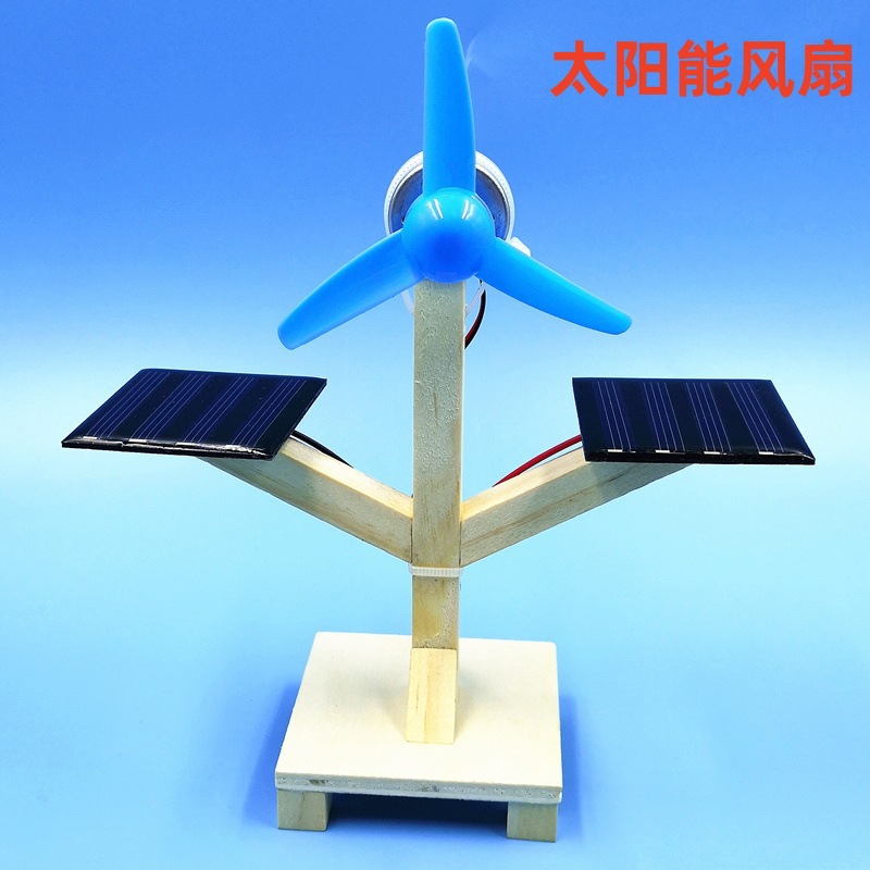 Air fan solar-powered, materials set, battery