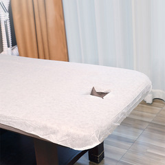 加厚美容院一次性床單批發專用旅行透氣無紡布帶洞一次性酒店床罩