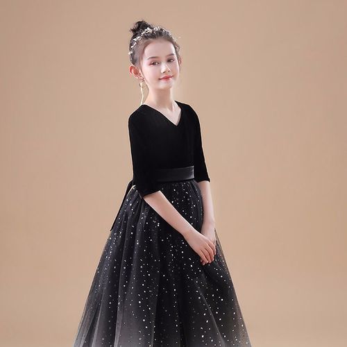 Children's formal wear 2024 summer new style violin performance large children's piano performance suit on AliExpress 