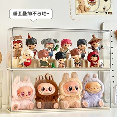 Labubu ビニール人形ディスプレイボックスバブルマットブラインドボックス収納ディスプレイラックラブブフィギュアダストカバー