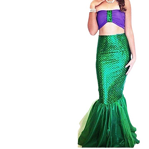 Alibaba.com eBay Amazon Halloween cosplay costume Mermaid half fish tail dress
