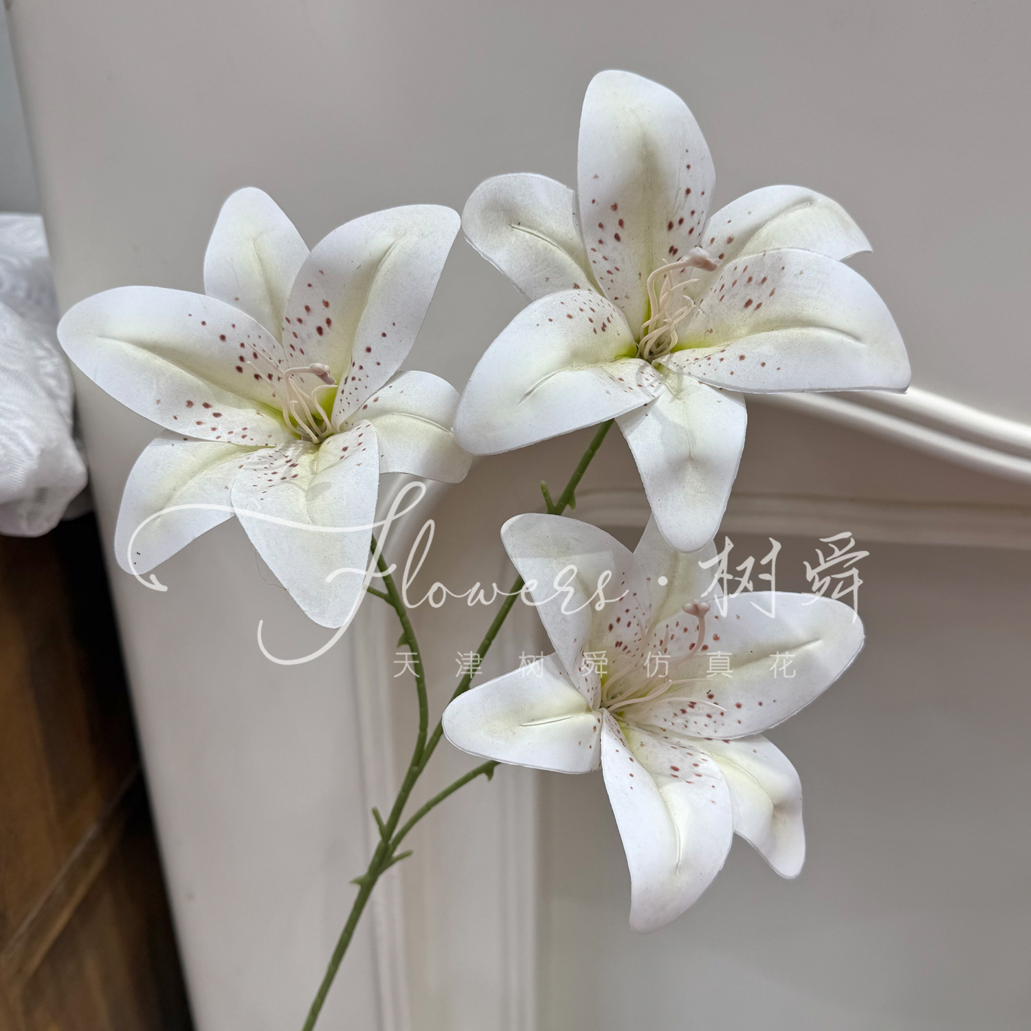 Lirio de película de 3 cabezas - Blanco