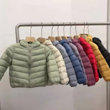轻型儿童羽绒服男女童2024新款轻薄连帽90白鸭绒保暖夹克秋冬外套