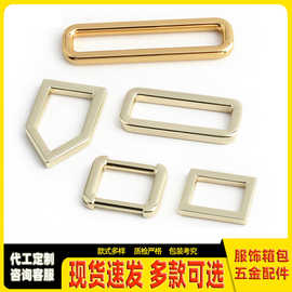 扁线圆线五金口字扣三角长行扣件端午木盒手挽扣礼盒提手五金配件