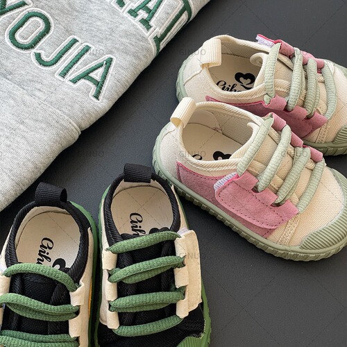 {15-27 size} One-year-old baby sneakers for girls spring soft-soled baby plus velvet toddler shoes for boys