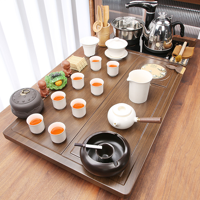 茶盘茶台烧水壶一体茶具套装家用客厅全自动上水功夫泡茶杯整套