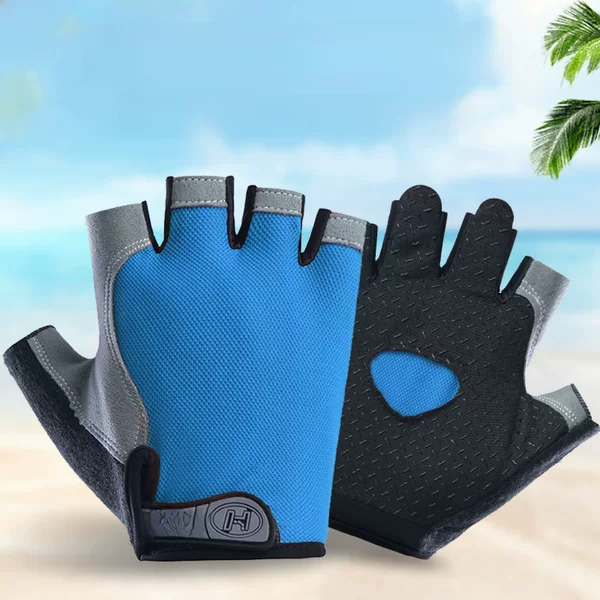 In-Stock Cycling Gloves for Men, Anti-Slip Half-Finger Sports Fitness Mountaineering Fishing Fingerless Breathable Gloves for Women
