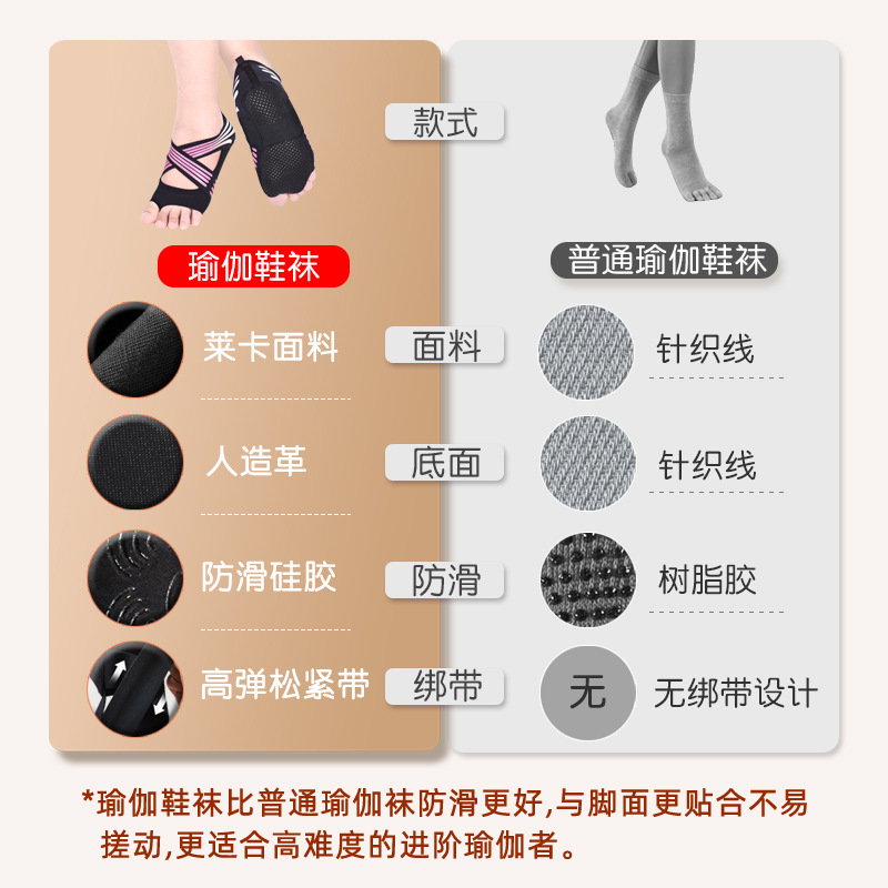 ヨガの靴下の専門の室内の靴の靴下のヨガの靴の女性の滑り止めのシリコンの専用の足のカバーの露指の夏のプラティの靴下