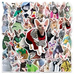 50 Sphinx hairless cat Instagram-style creative Gukka planner decoration phone case luggage sticker water-resistant