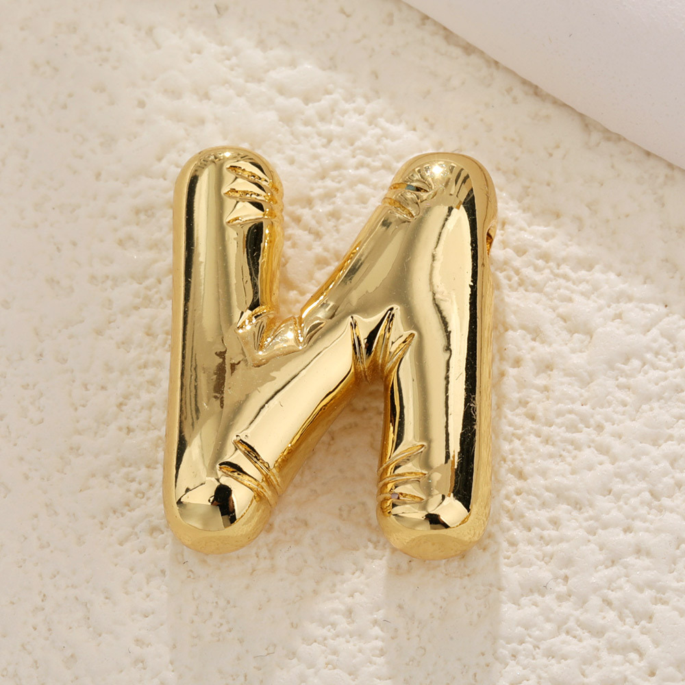 7g Weight Pendant Jewelry Making Type DIY Jewelry Accessories Classification 1 Piece Quantity Copper Material Letter Pattern Plating Design Simple Style, Classic Style Style 1 Piece Copper Letter Pendant 13