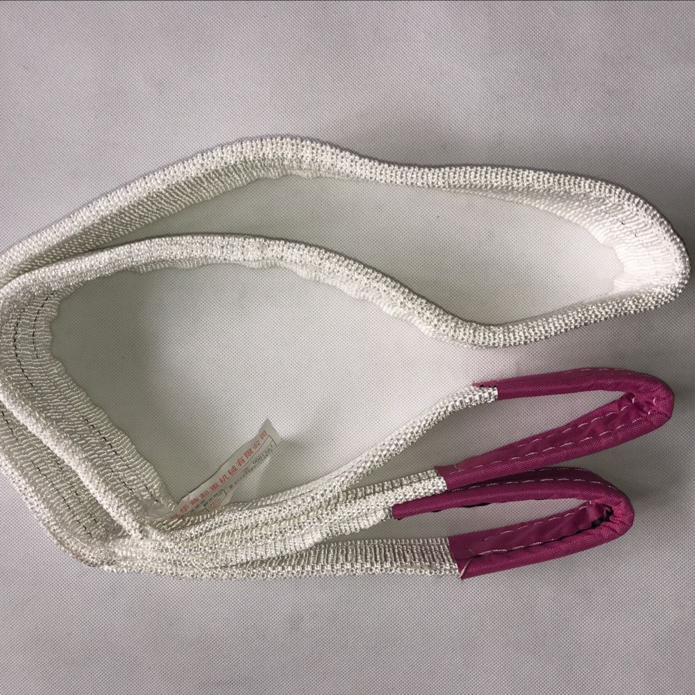 Correa de elevación Eslinga de elevación 5 toneladas Camión estándar nacional plano blanco Camión grúa industrial Camión remolque Carretilla elevadora Correa de tela 2T