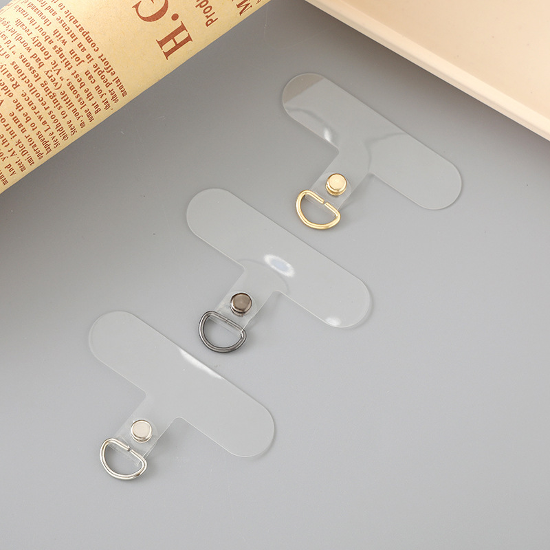New environmentally friendly PVC card mobile phone lanyard gasket removable handmade T-shaped simple versatile non-perforated clip New environmentally friendly PVC card mobile phone lanyard gasket removable handmade T-shaped simple versatile non-perforated clip