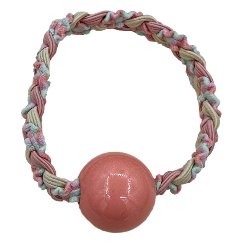 Qingyou Jewelry Hand-woven Hair Rope Spring New Colorful Ball Hair Rope High Horsetail Hair Ornaments for Students