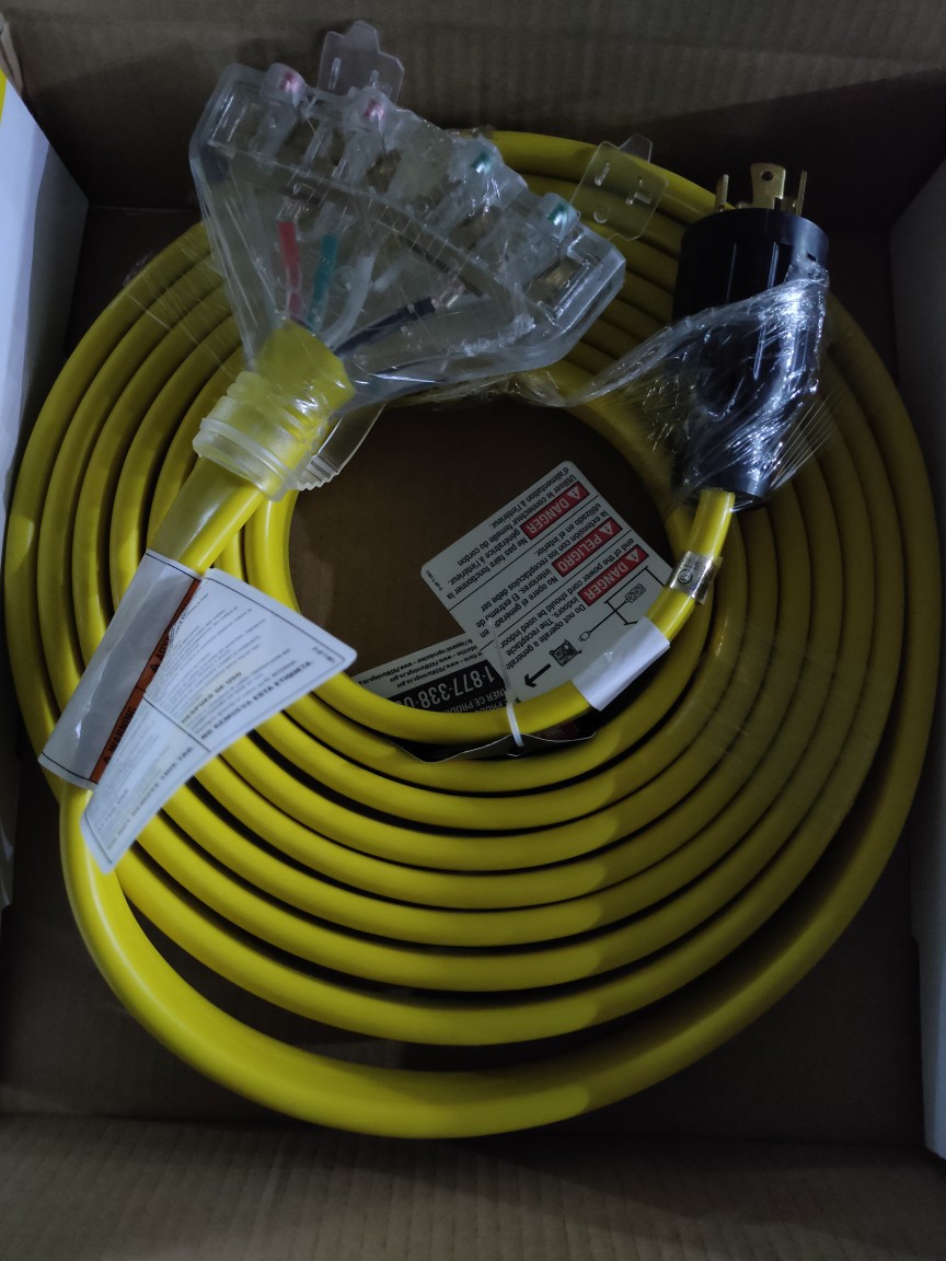 厂家直销纯铜丝电源线美标延长线自锁插可带转换器新能源发电机用