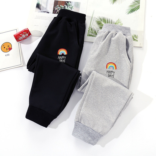 Children's sweatpants spring and autumn new style boys and girls versatile sports pants medium and large children's pants children's pants casual pants trend