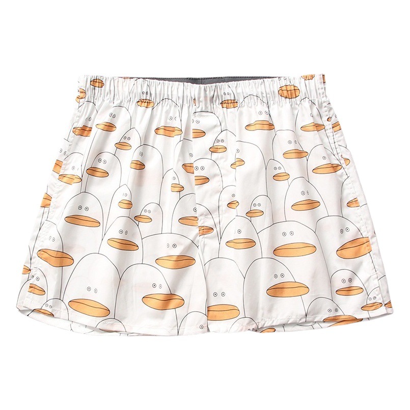 Tumi Men's Cotton plus size Underwear Woven Cotton Four-Corner Arloy Trousers Cartoon Printed Boxer Briefs