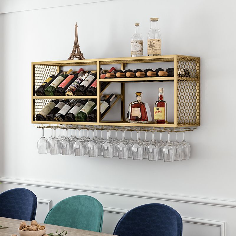Wrought Iron Industrial Style Wine Rack Storage Rack Household Restaurant Wall Hanging Wine Cabinet Decoration Hanging Wall Wine Cabinet Display Rack