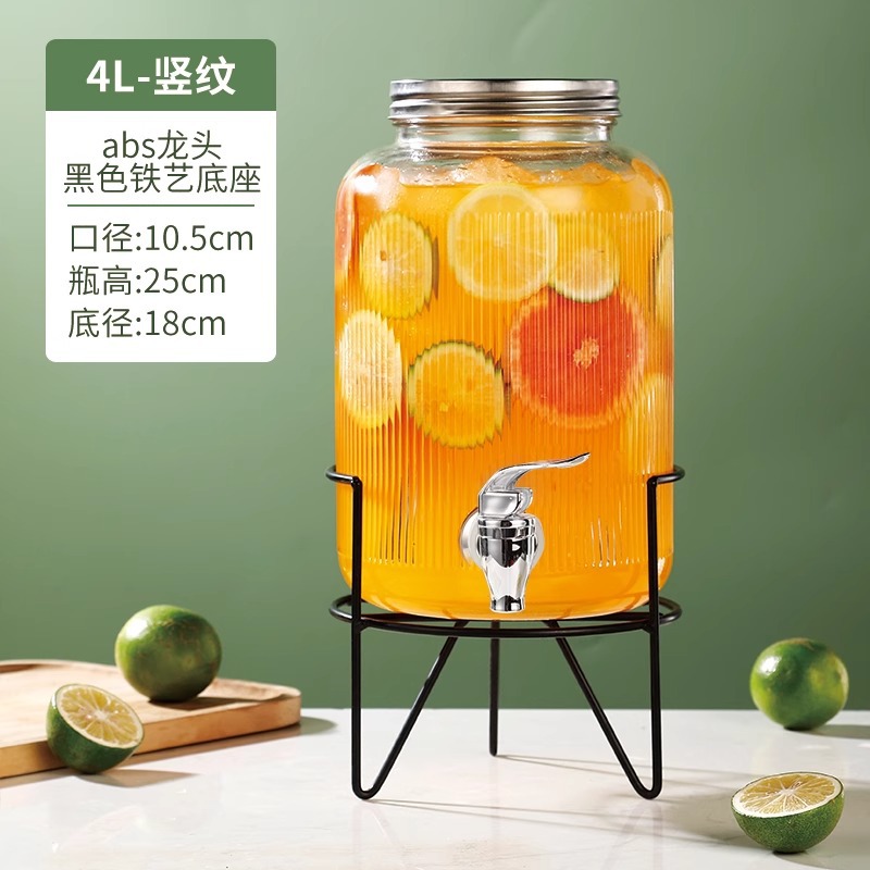 En nombre del barril de Cola, barril de bebida de cerveza, barril de vino de barman, barril de té de frutas con grifo, barril de jugo, contenedor, botella de vidrio