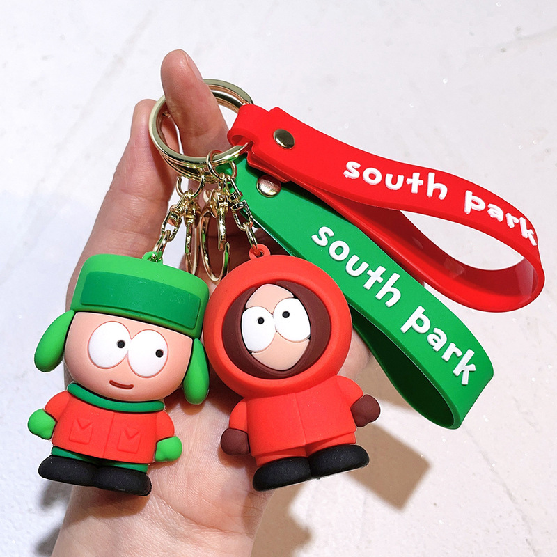 Cross-Border Popular Cartoon Character South Park Keychain Pendant Bag Car Keychain Valentine's Day Gift Cross-Border Popular Cartoon Character South Park Keychain Pendant Bag Car Keychain Valentine's Day Gift