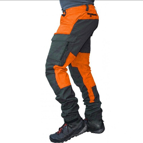 Fashion color matching casual cargo pants Fashion color matching casual overalls
