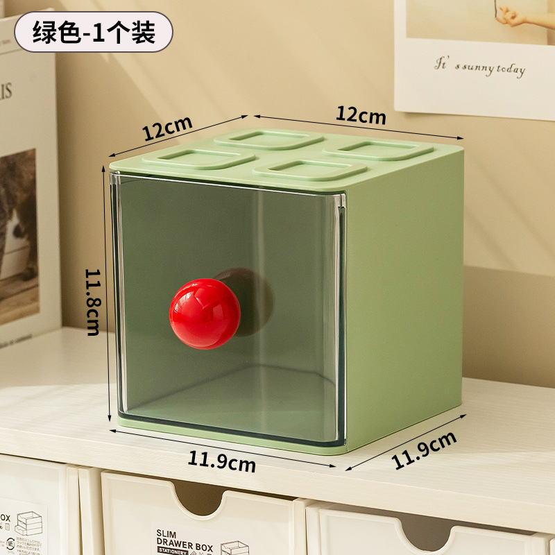 ハンドル付きドーパミン収納ボックス、厚みのある積み重ね可能な層状デスクトップおもちゃ、薬、スナック収納ボックス、密封ボックス|undefined