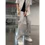 青少年美式直筒夏季牛仔裤