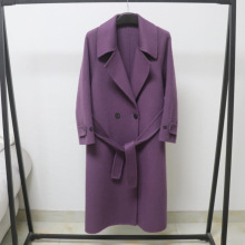 欧洲站秋季新款2025欧货女装西装领收腰毛呢外套显瘦韩版羊毛大衣