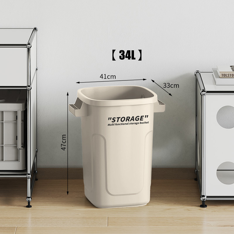 キッチンゴミ箱家庭用新しい大型蓋付き高さ紙バスケット家庭用屋外インダストリアルスタイル大容量ゴミ箱|undefined