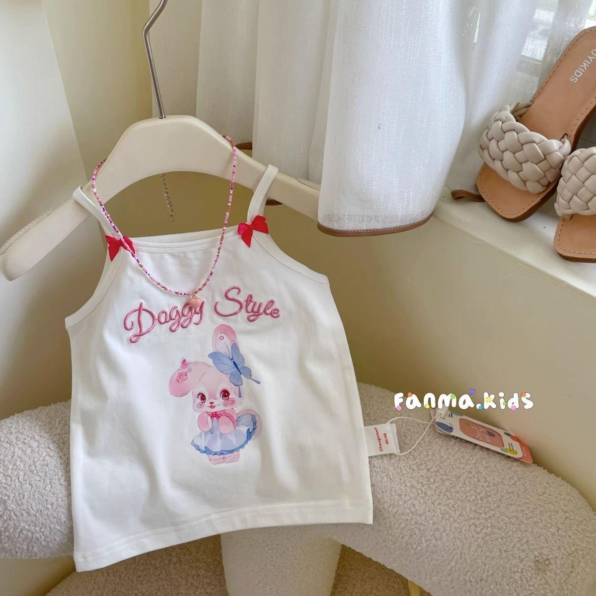 2025 nueva niñas lindas ropa de verano de aire extranjero para niños chaleco sin mangas delgado bebé chaleco de cabina universal