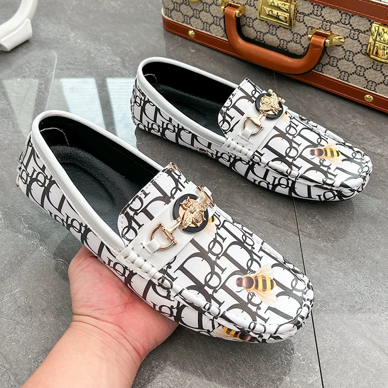 Новая весенняя минималистская мужская ленивая повседневная обувь мужская ножка большой размер кожаная обувь черная кожаная фасоль обувь мужская 48