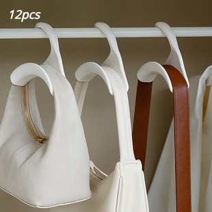2025 New Cross-Border Dropshipping 1 White Plastic Hanging Bag Hook Elegant Wardrobe Cross-Border