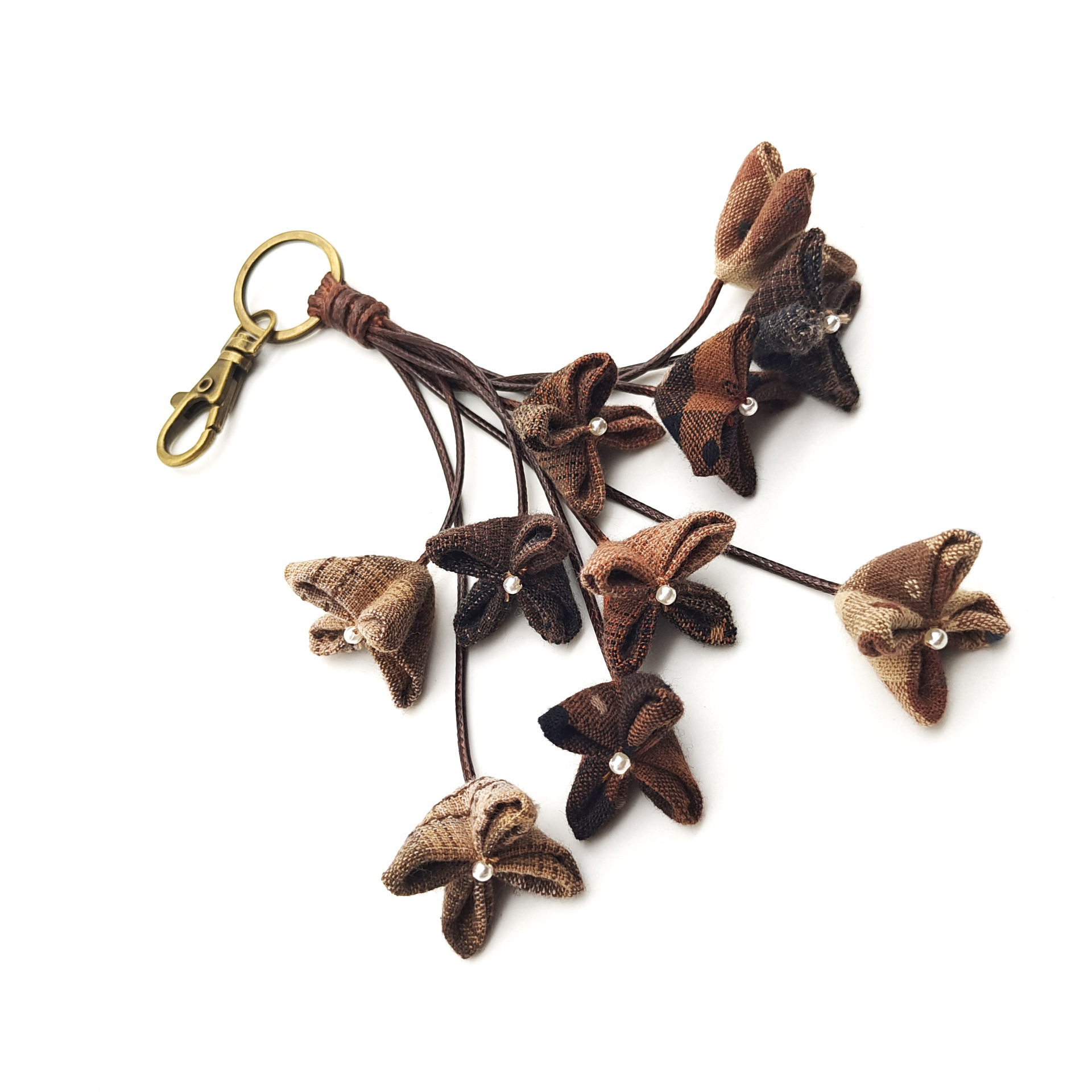 Lirio de los valles coche colgante patchwork adornos Lu bordado hecho a mano bordado DIY patchwork material de producción paquete adornos colgantes