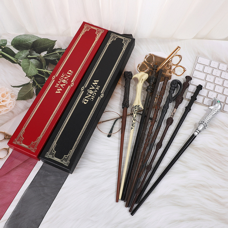 Harry Potter Wand Movie Merchandise Wand Hermione Dumbledore Magic Wand Halloween Prop Ribbon Box Set