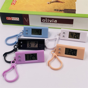 New Triangle Mini Hour Clock Simple Children's Exam Learning Digital Electronic Watch Portable Backpack Pendant